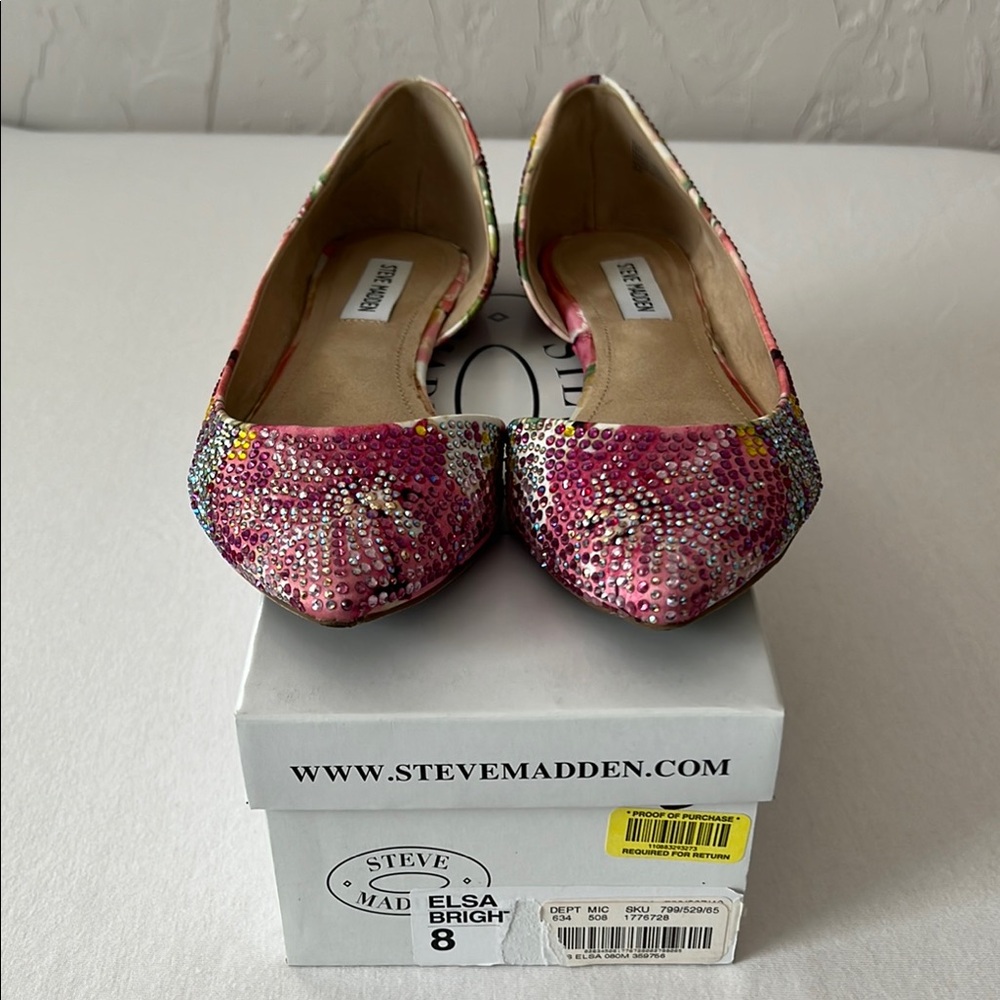 Steve Madden Pink Glitter Ballet Flats